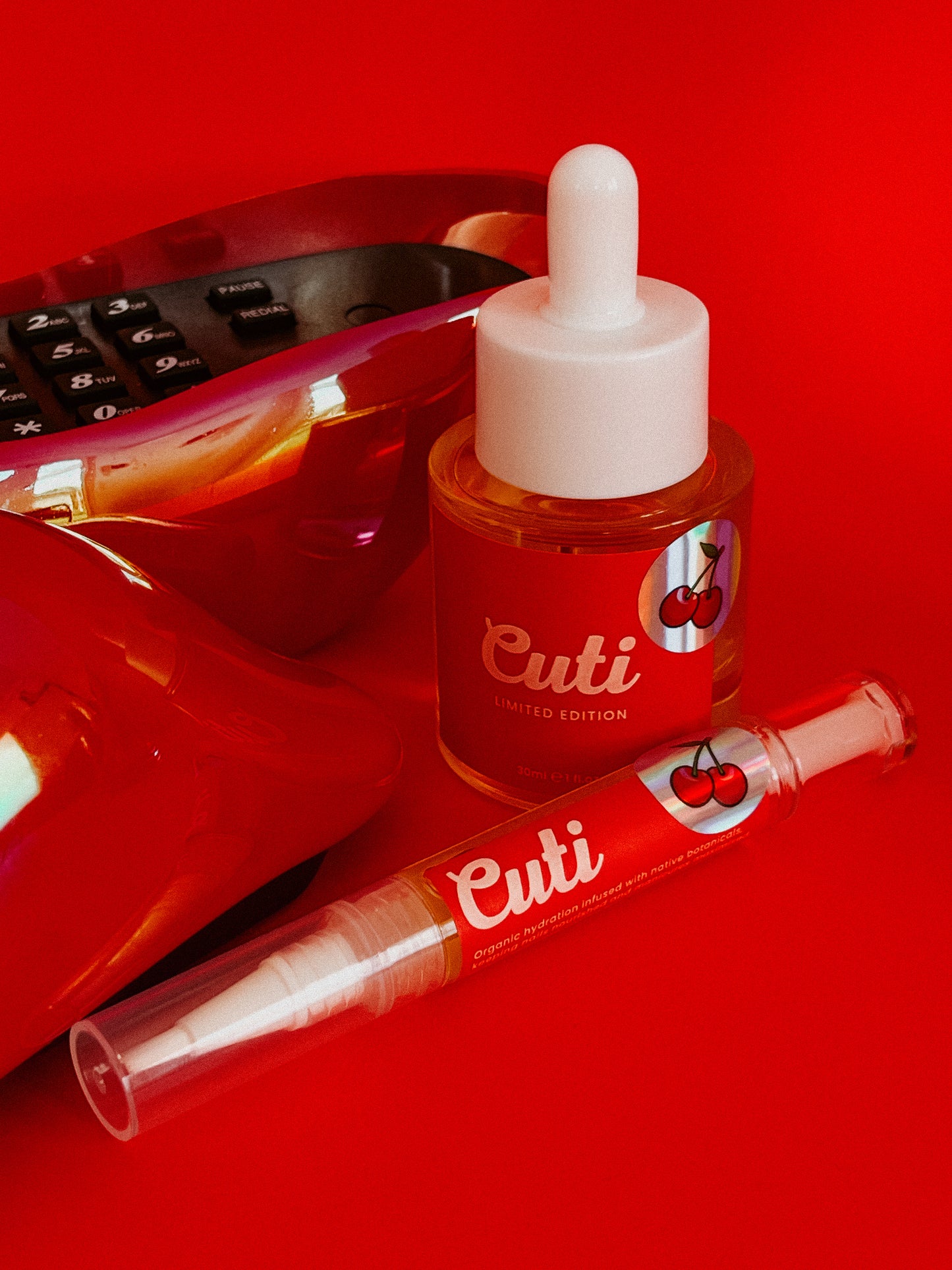 Cuti Cherry Combo - Bottle and Pen