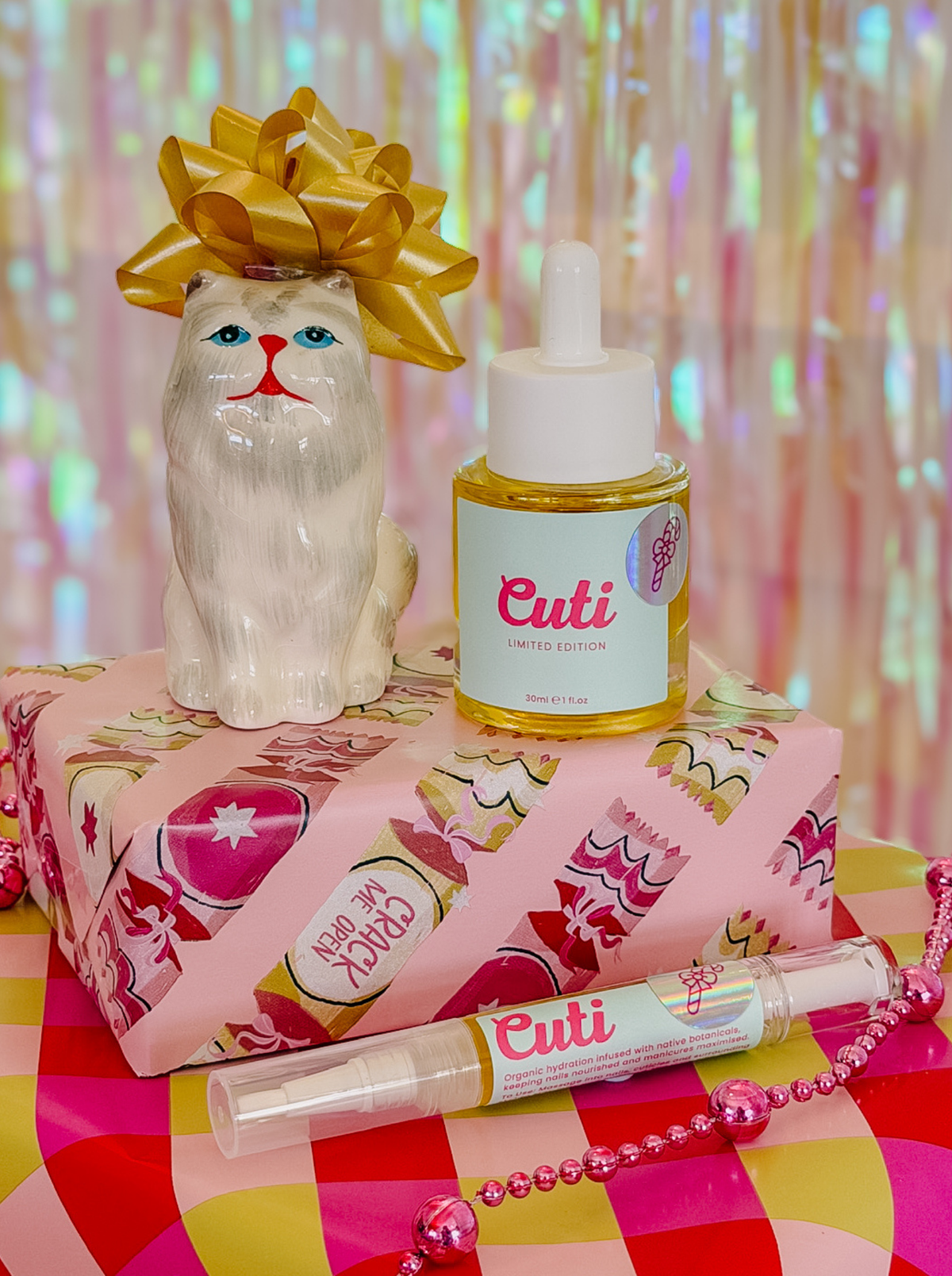 Cuti Candy Cane Cuticle Oil Combo - Bottle and Pen - Cuti