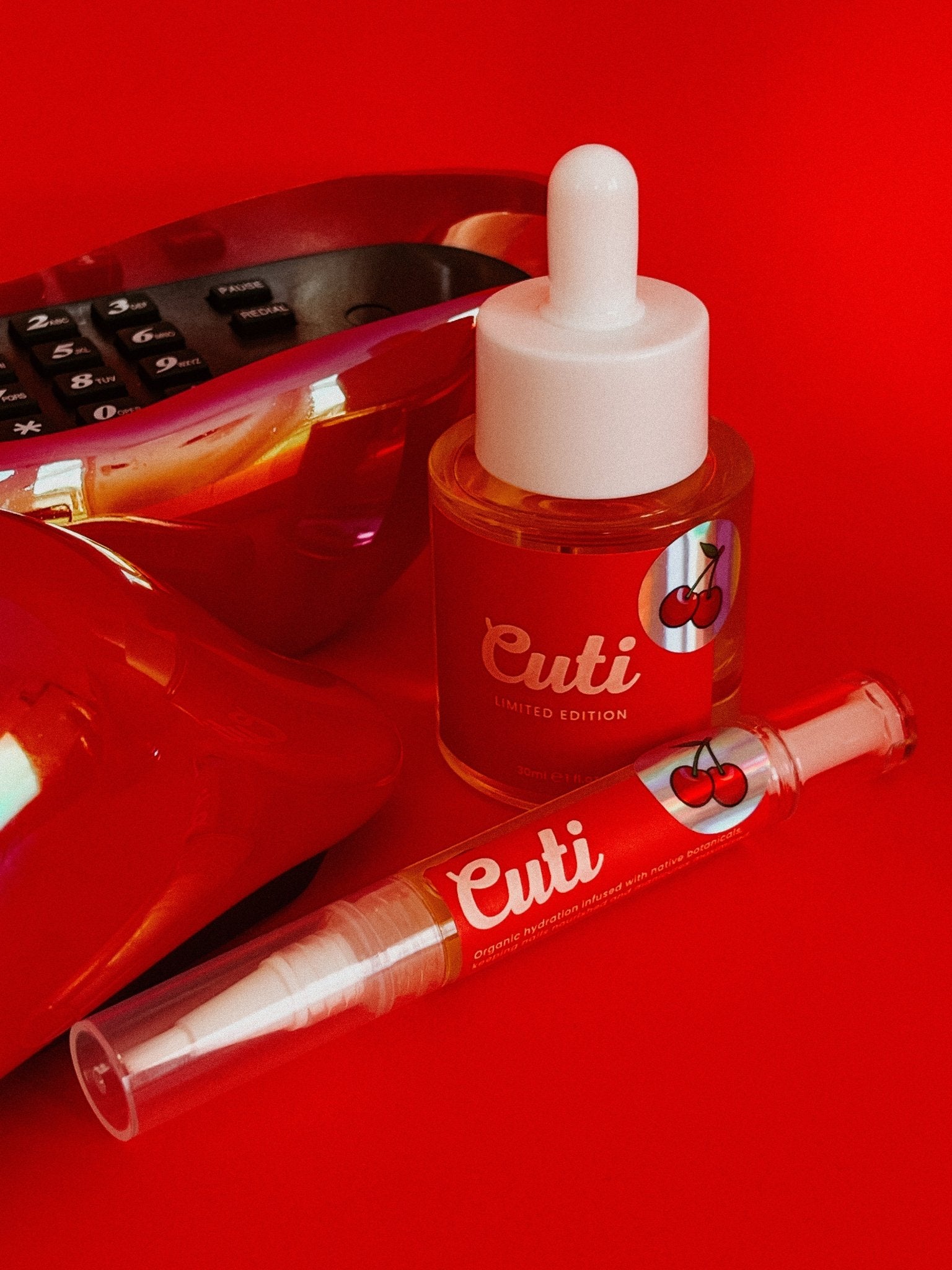 Cuti Cherry Combo - Bottle and Pen - Cuti
